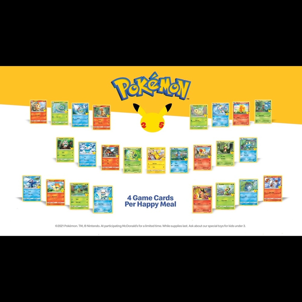 McDonalds Pokémon Cards! ( Not Reverse Holo )